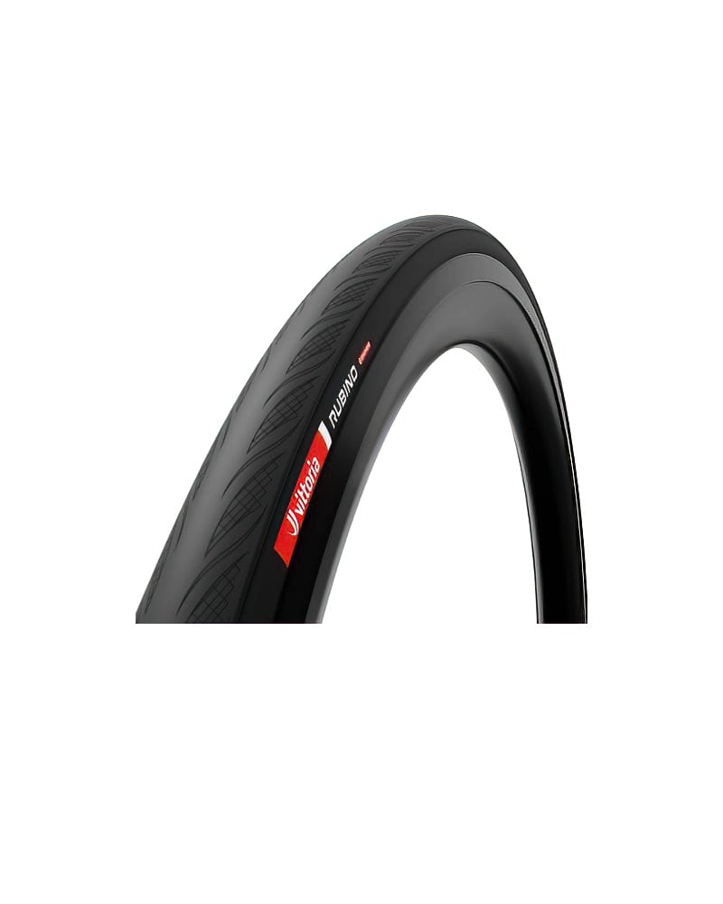 Vittoria Rubino Pro V G2.0 Clincher Foldable Black Road Bike Tyres (700x26c, 700x28c) (No Packaging) 1 Vittoria Rubino Tube Type Black DeNoiseAI standard min