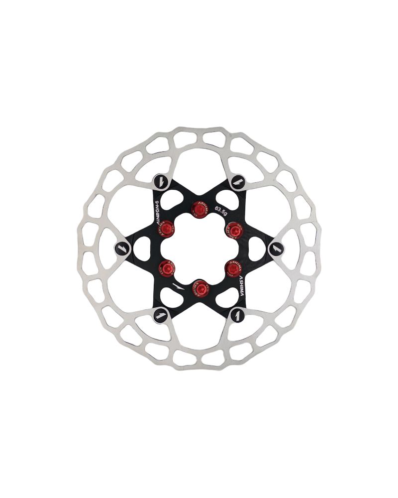 Ashima AiNeon Rotor (140mm & 160mm), 6 Bolt and Centre Lock 4 Ashima AiNeon 140mm Black front