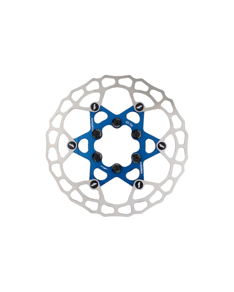 Ashima AiNeon Rotor (140mm & 160mm), 6 Bolt and Centre Lock 2 Ashima AiNeon 140mm Blue front