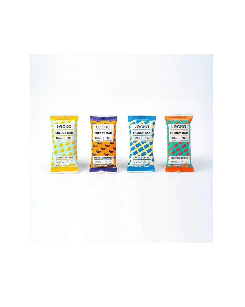 LECKA Energy Bar (Banana Cinnamon / Cacao Banana / Mango Coconut / Tropical Fruits) 1 Lecka Energy Bar DeNoiseAI standard min