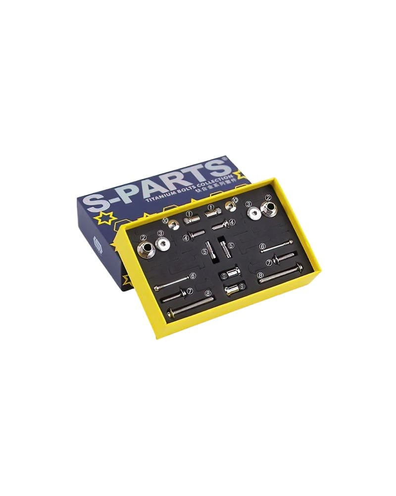 S-PARTS Titanium Alloy Shimano Dura-Ace R9270 Brake Screw Kit 3 S SPARTS Ti Screws R9270 Brake Kit Titanium DeNoiseAI standard min