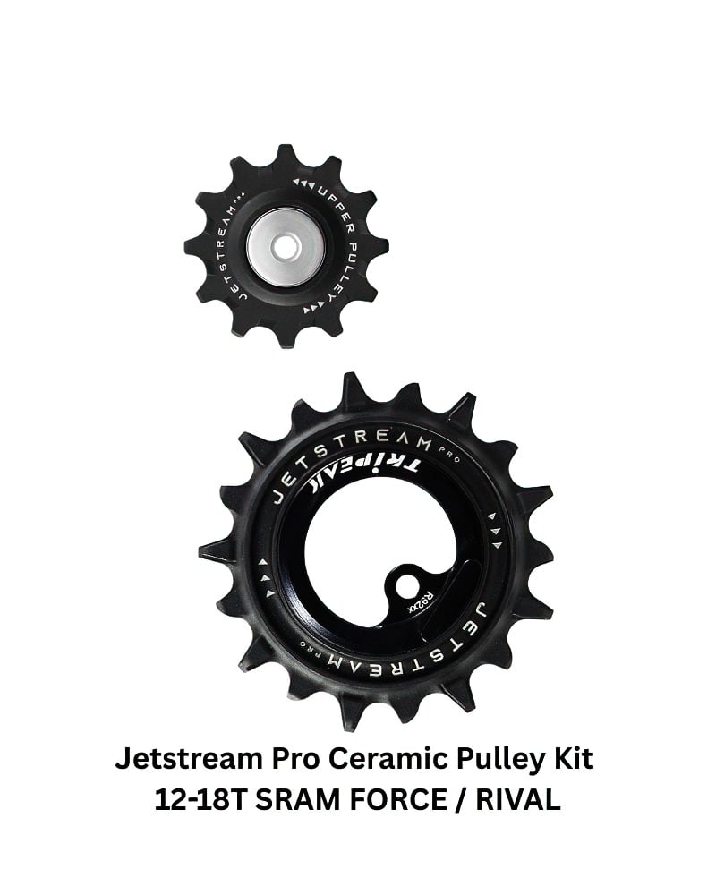 Tripeak Jetstream Pro Ceramic Pulley Kit 12-18T For SRAM FORCE / RIVAL / RED E1 / FORCWE E1 2 Tripeak Jetstream Pro Ceramic Pulley Kit 12 18T SRAM FORCE RIVAL 1 DeNoiseAI standard min